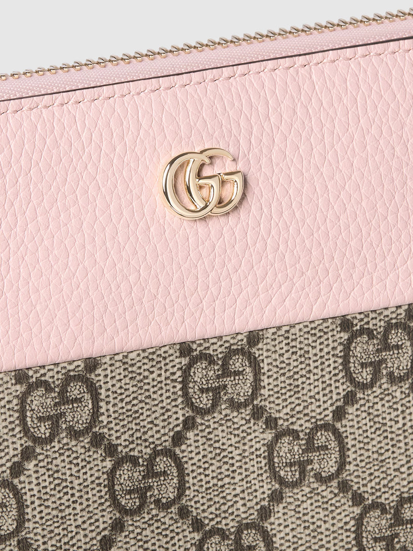 Bi-colour GG Marmont mini bag in pink leather