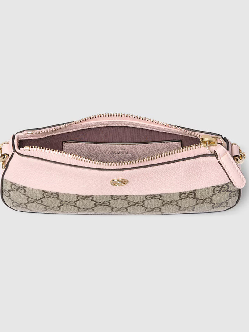 Bi-colour GG Marmont mini bag in pink leather