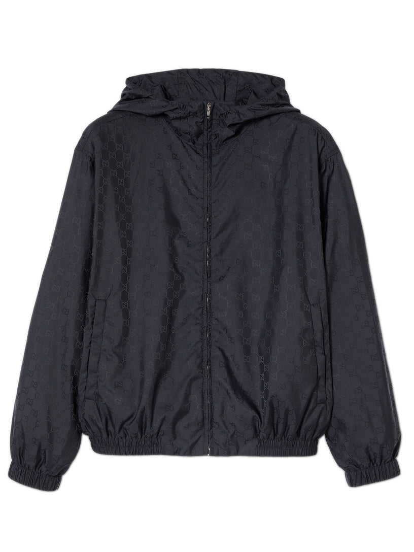 GG nylon zip-up jacket
