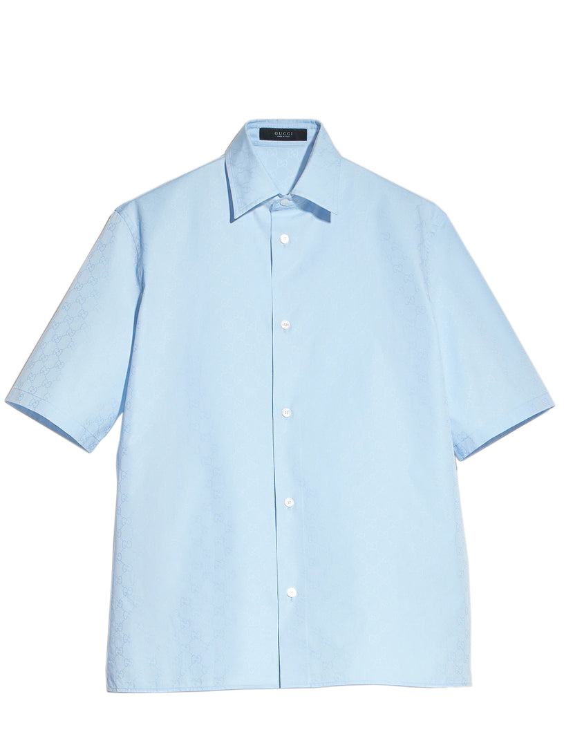 Camicia in popeline di cotone GG