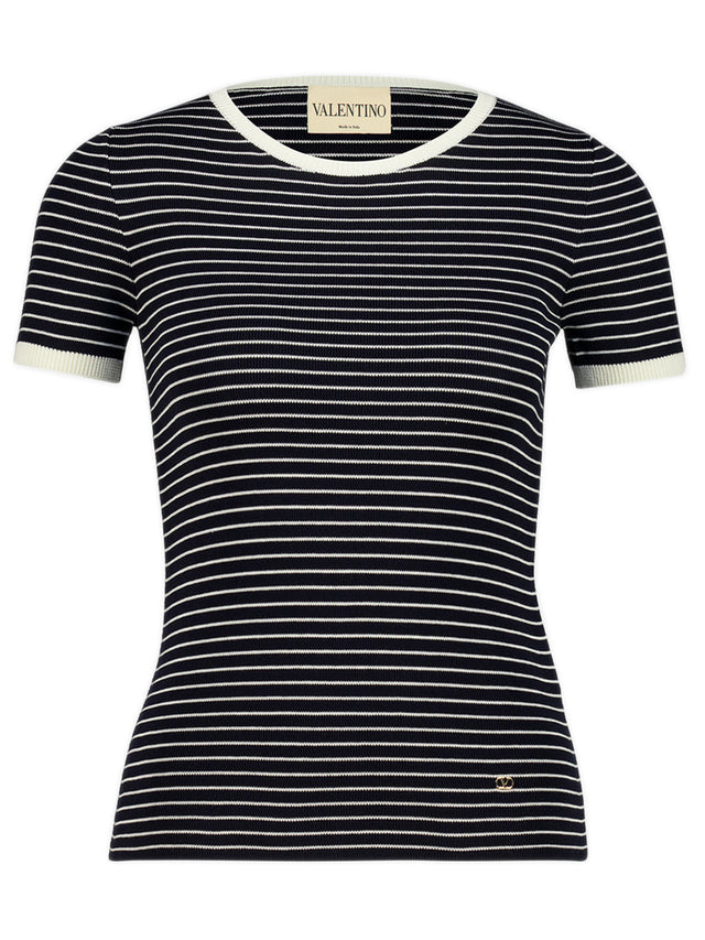 T-shirt in maglia a righe