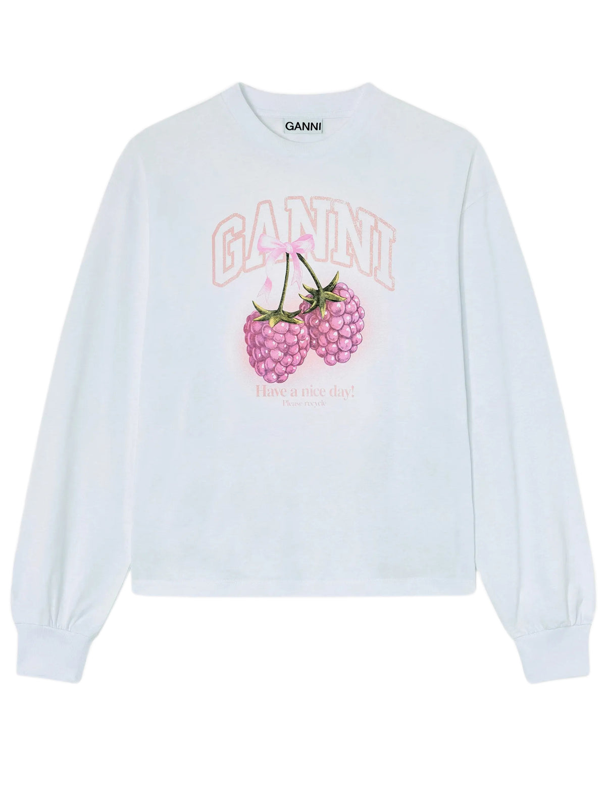 T-shirt a maniche lunghe con lamponi