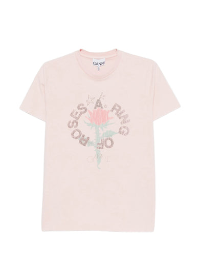 T-shirt con rosa