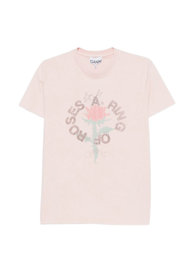 T-shirt con rosa