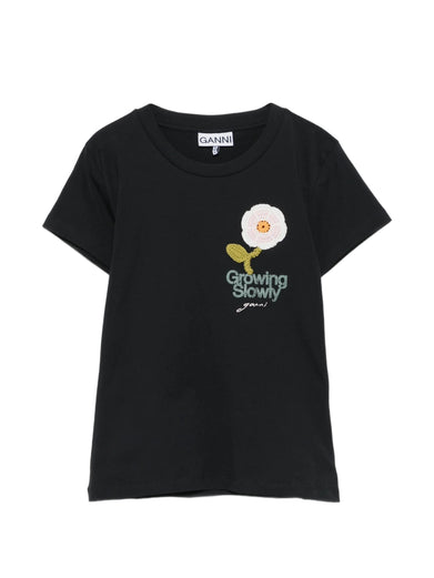 T-shirt con fiore