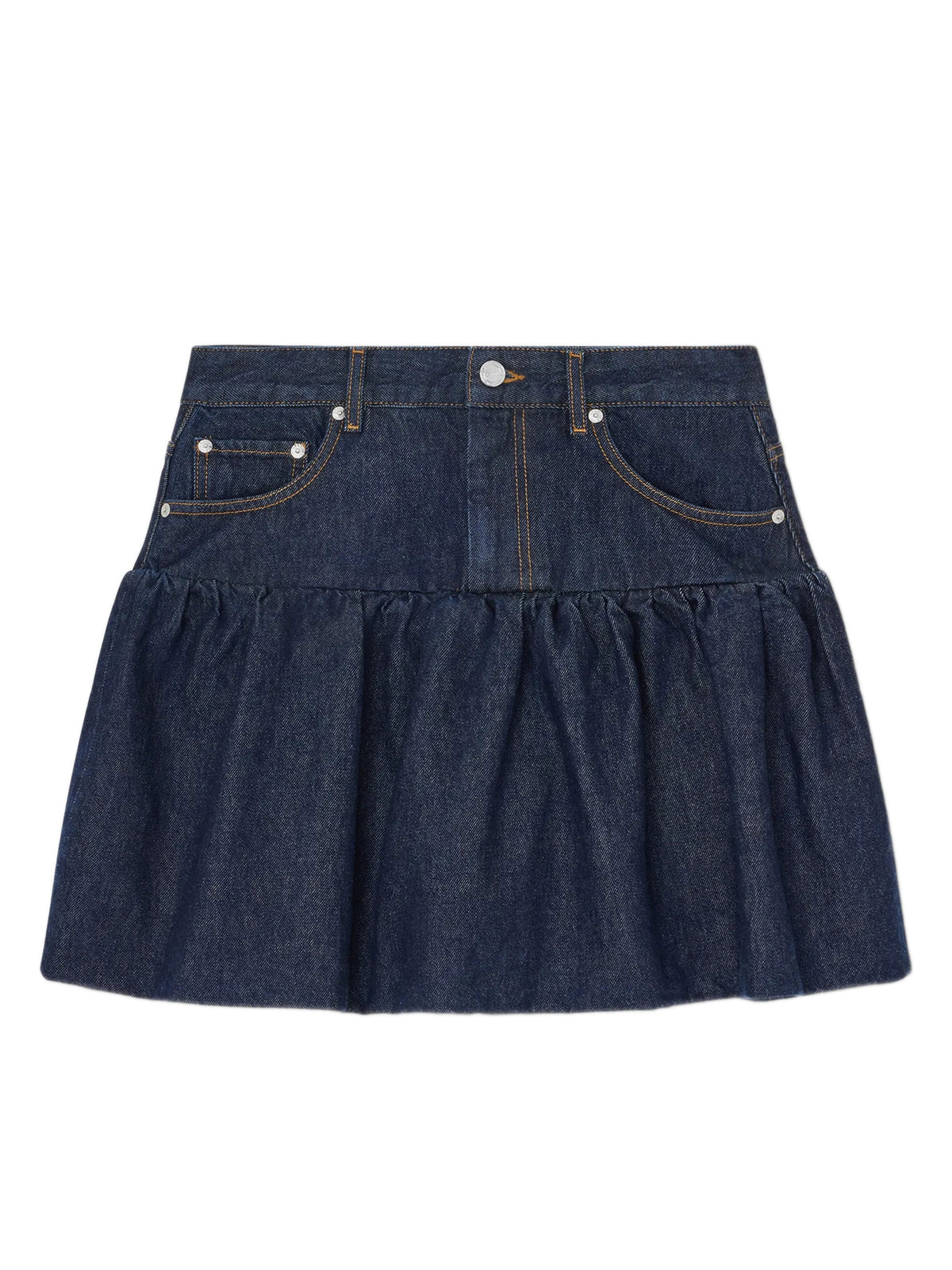 Skirt in Rinse Denim