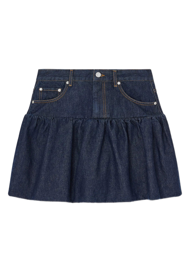 Gonna in denim lavato