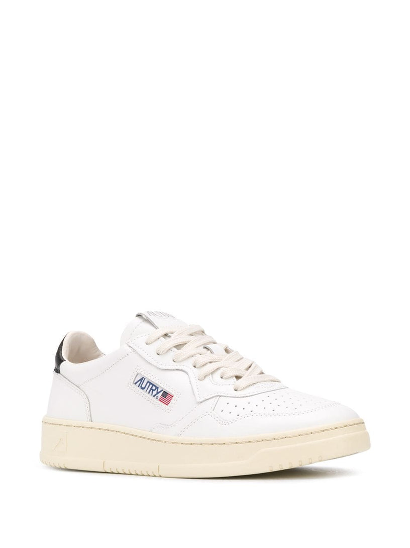 Sneakers medalist low in pelle bianca