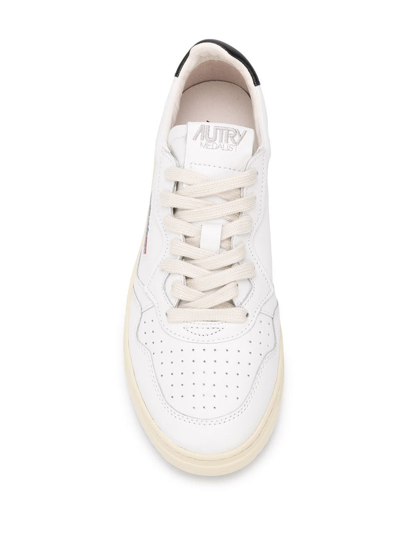 Sneakers medalist low in pelle bianca