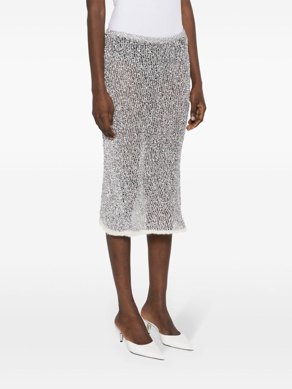 Open knit skirt