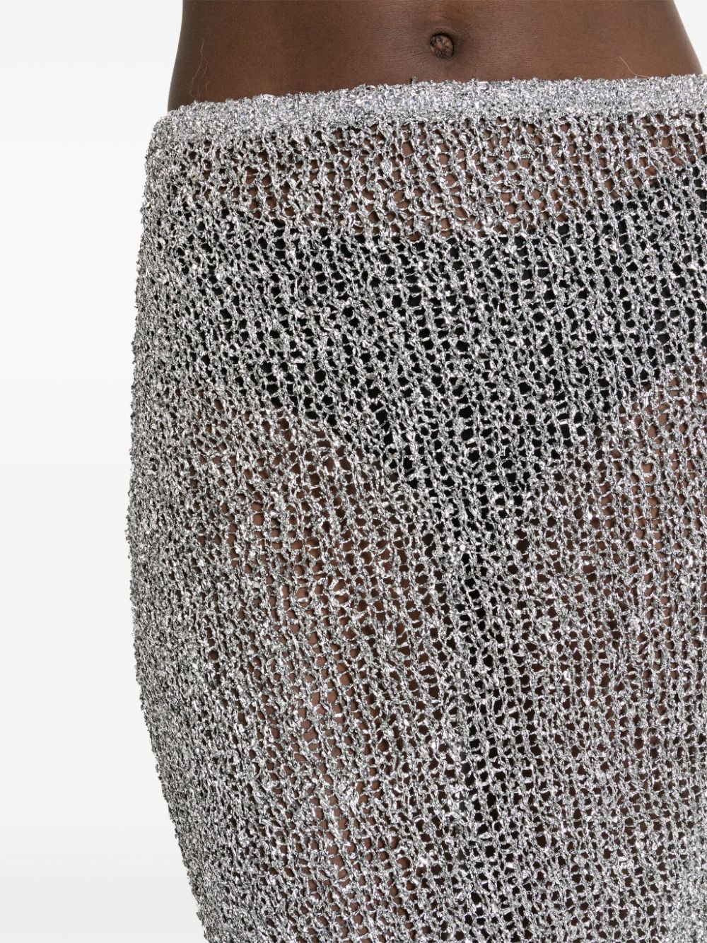 Open knit skirt