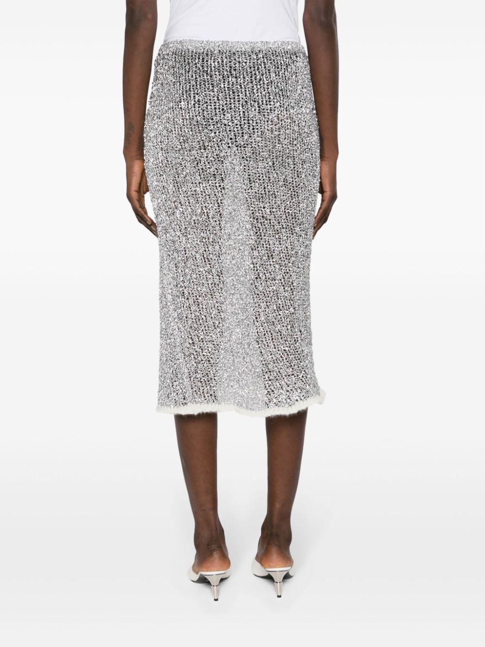 Open knit skirt