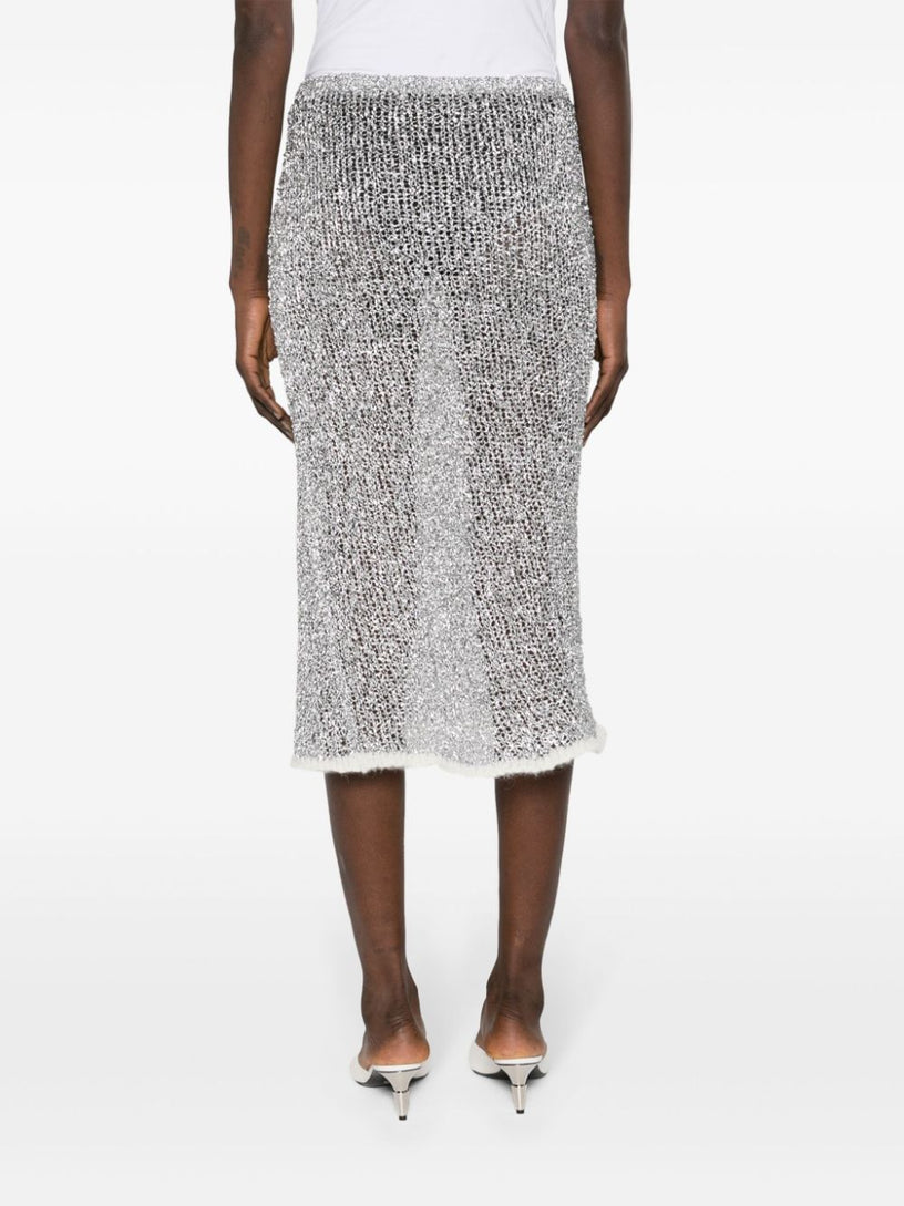 Open knit skirt