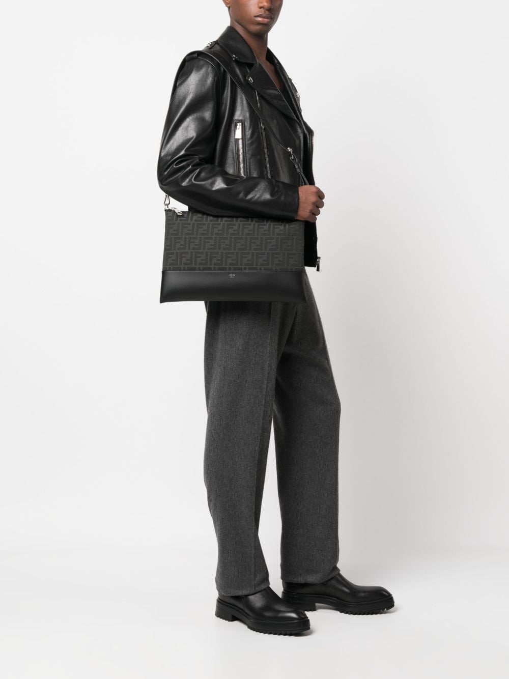 FF motif shoulder bag