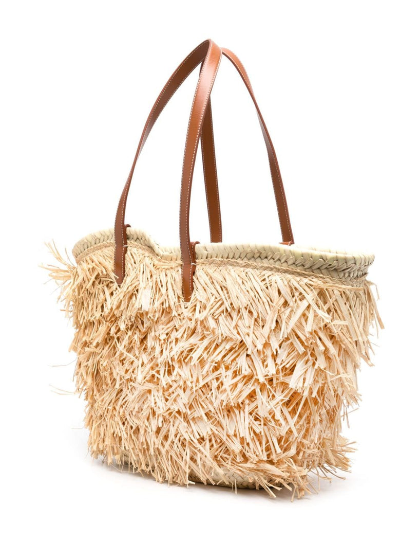 Palm Tote bag in raffia
