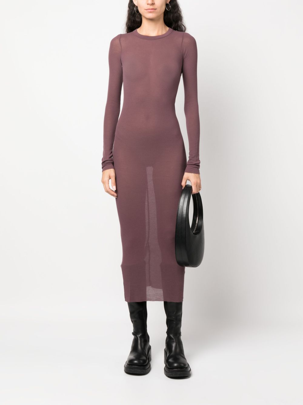 Rib Ls Dress