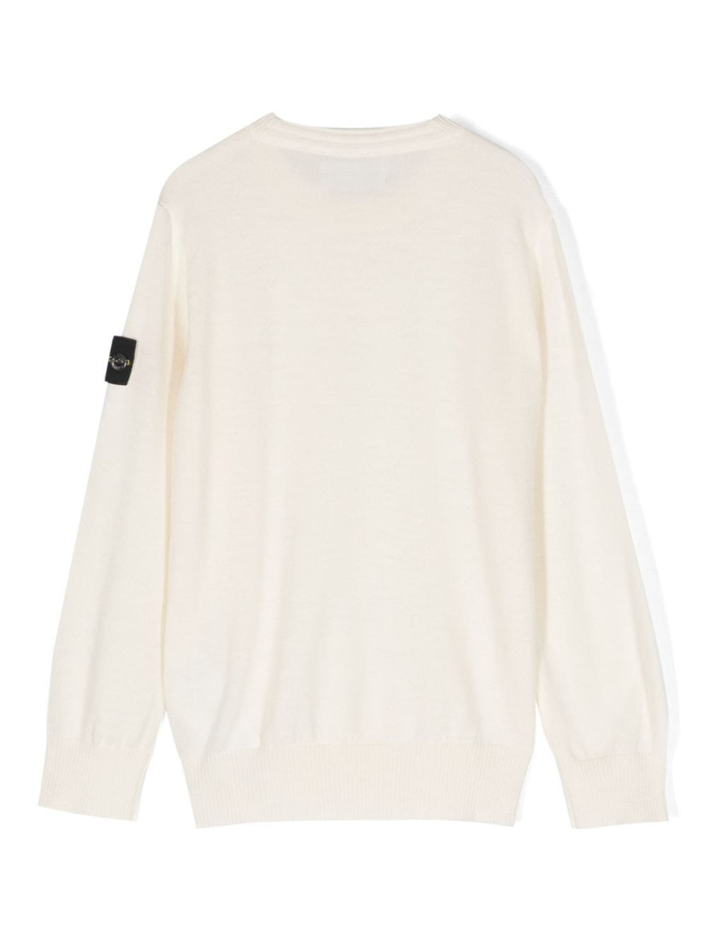 Compass-motif crew-neck jumper