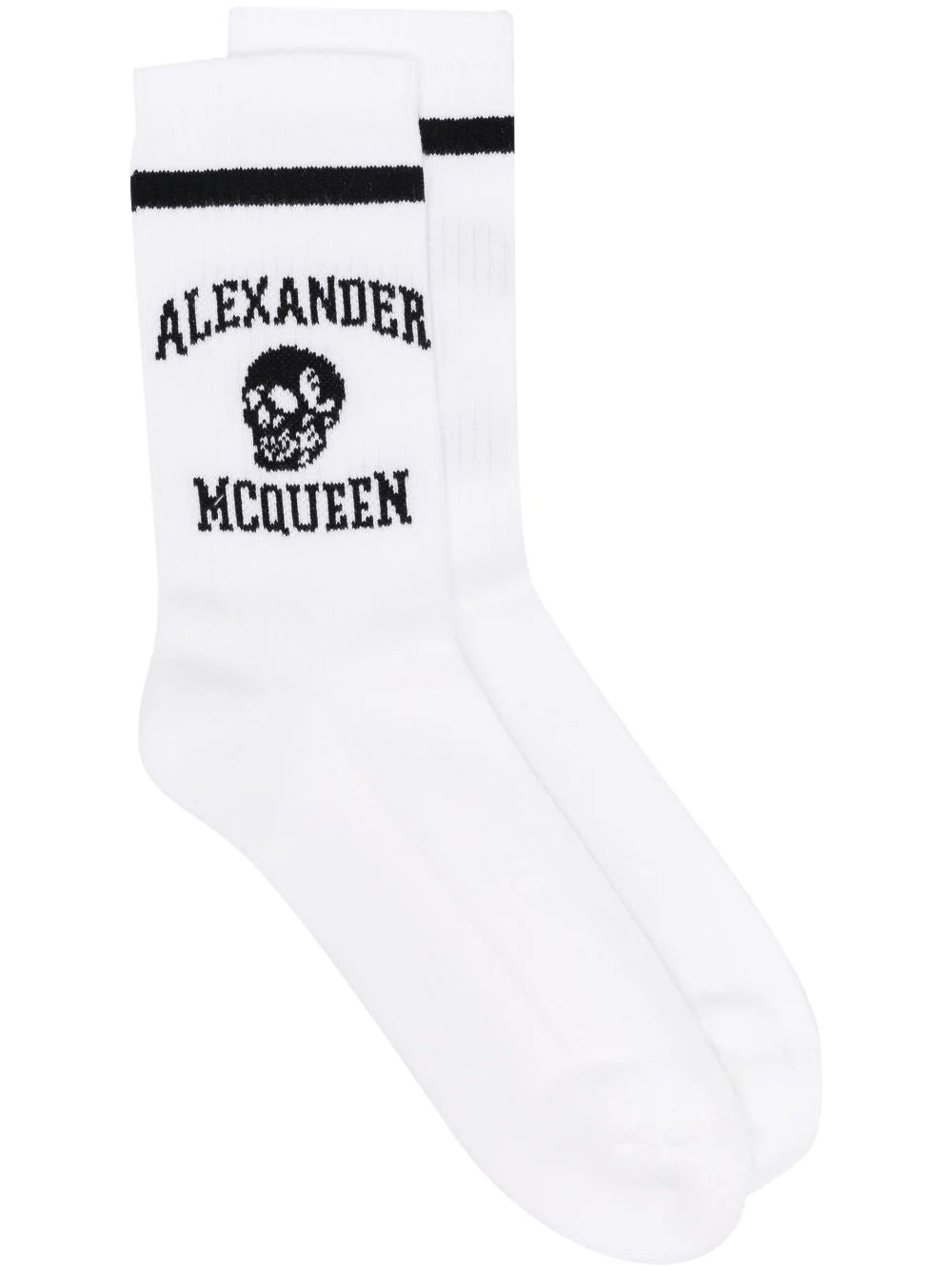 Logo-intarsia skull socks