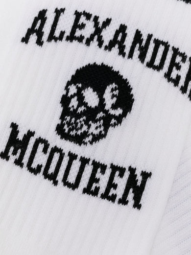 Logo-intarsia skull socks