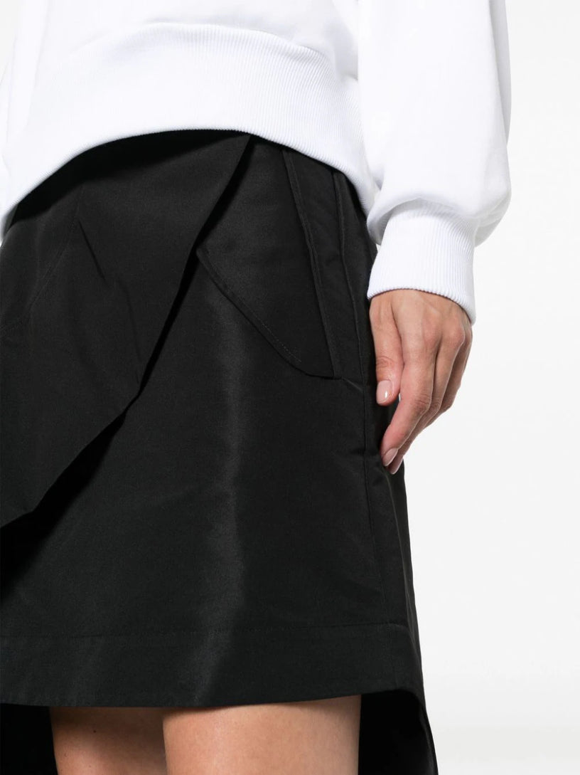 Asymmetric midi skirt
