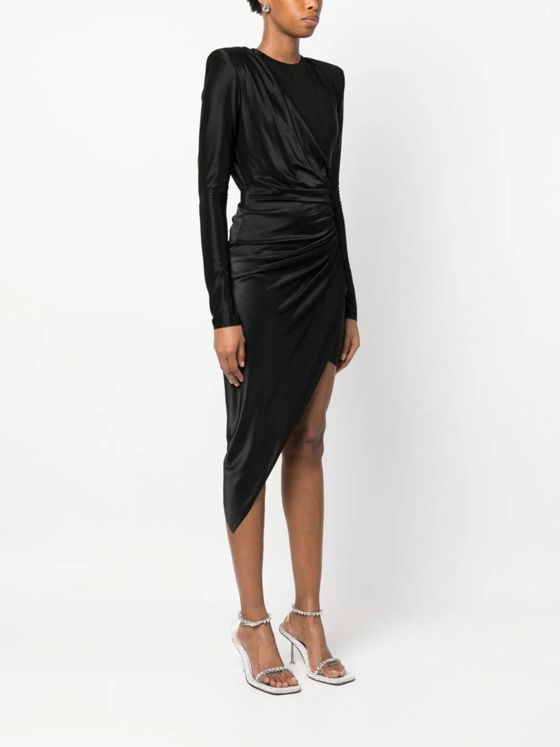 Gathered-effect minidress