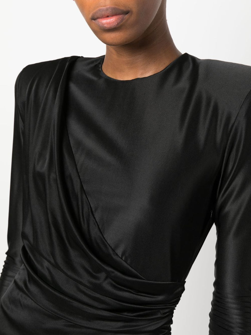 Gathered-effect minidress