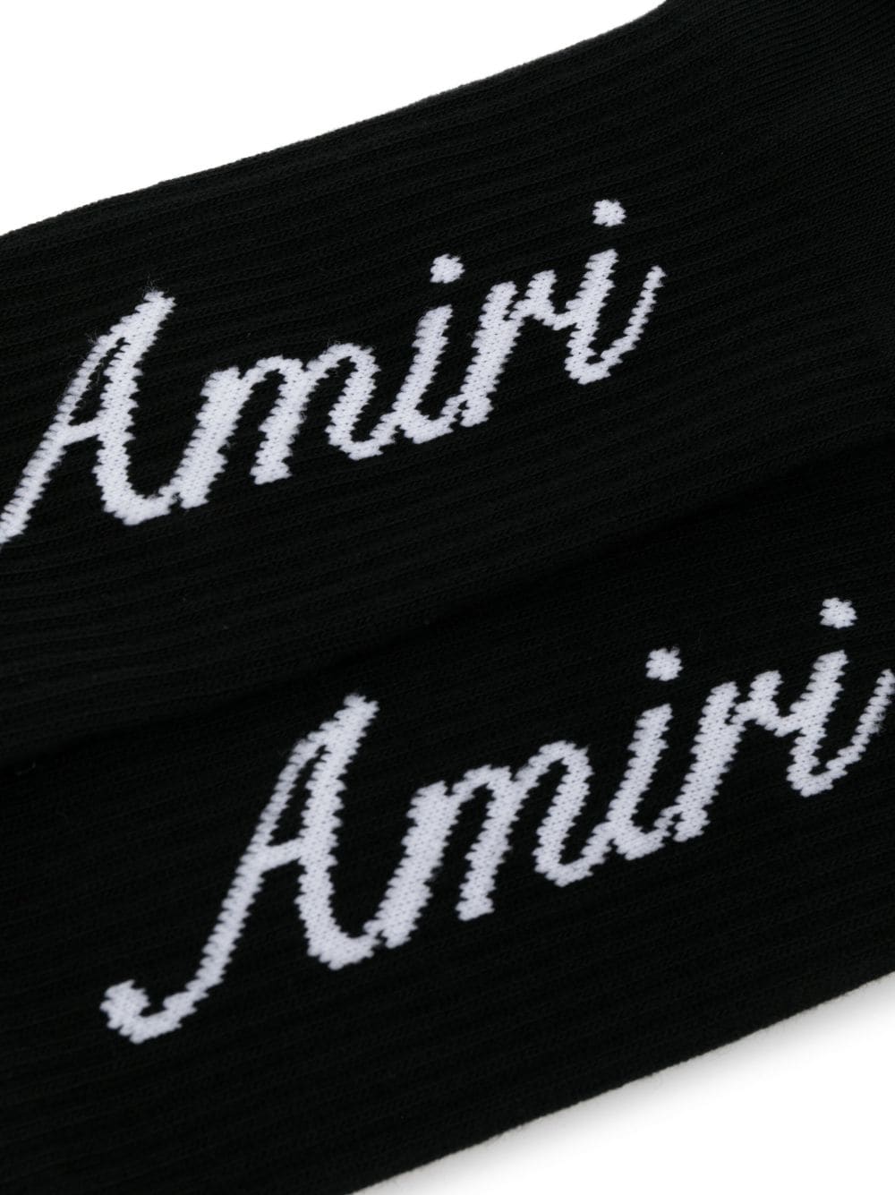 Intarsia-knitted logo socks