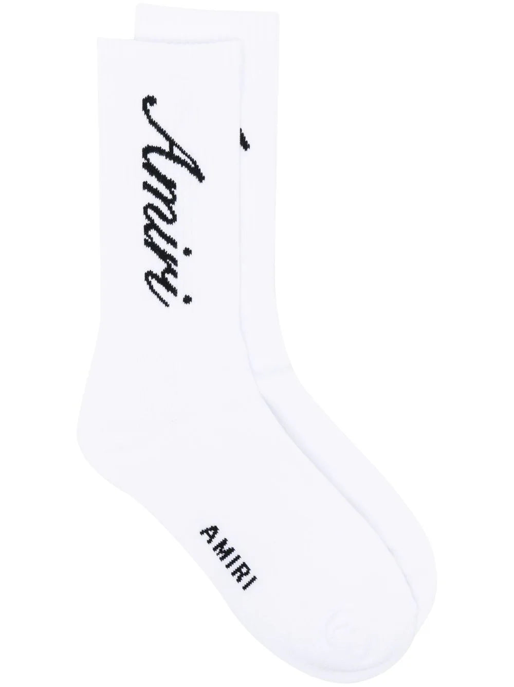 Intarsia-knitted logo socks