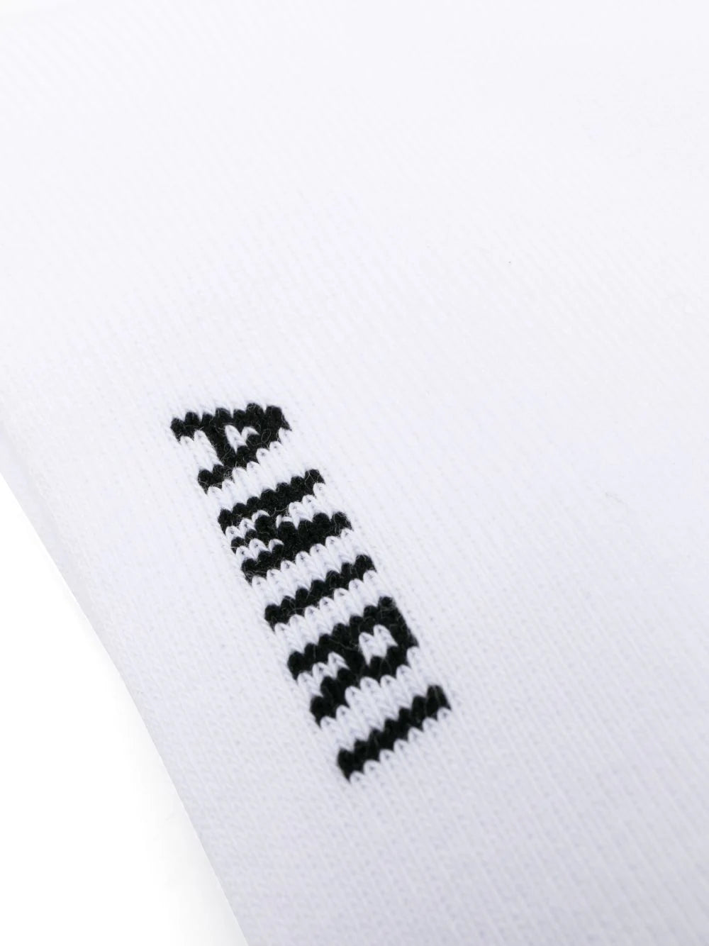Intarsia-knitted logo socks