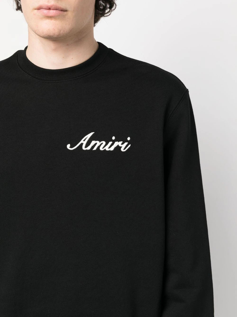 Logo-embroidered cotton sweatshirt