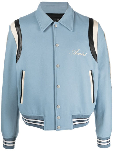 Logo-print bone-patch jacket