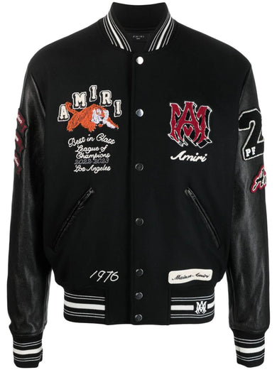 Logo-patch varsity jacket