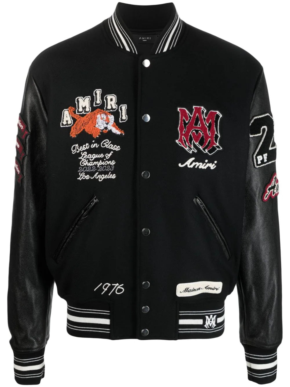 Logo-patch varsity jacket
