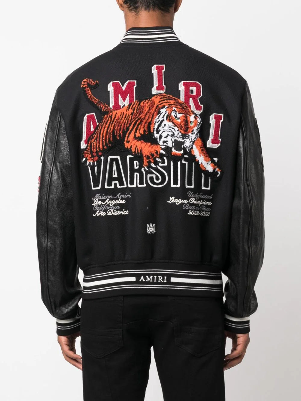 Logo-patch varsity jacket