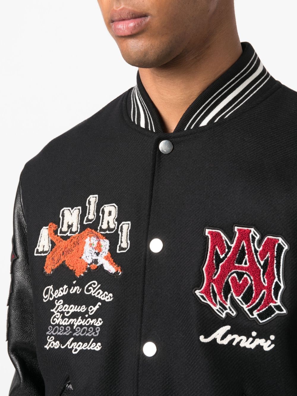 Logo-patch varsity jacket