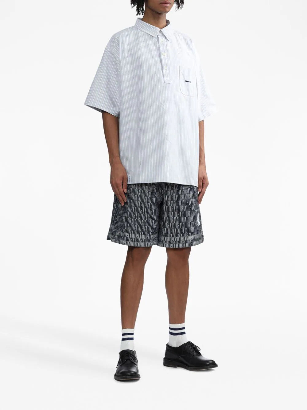 Logo-patch cotton shorts