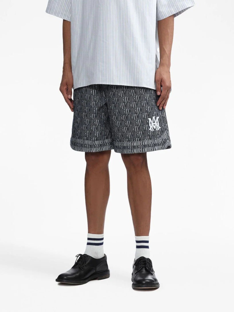 Logo-patch cotton shorts