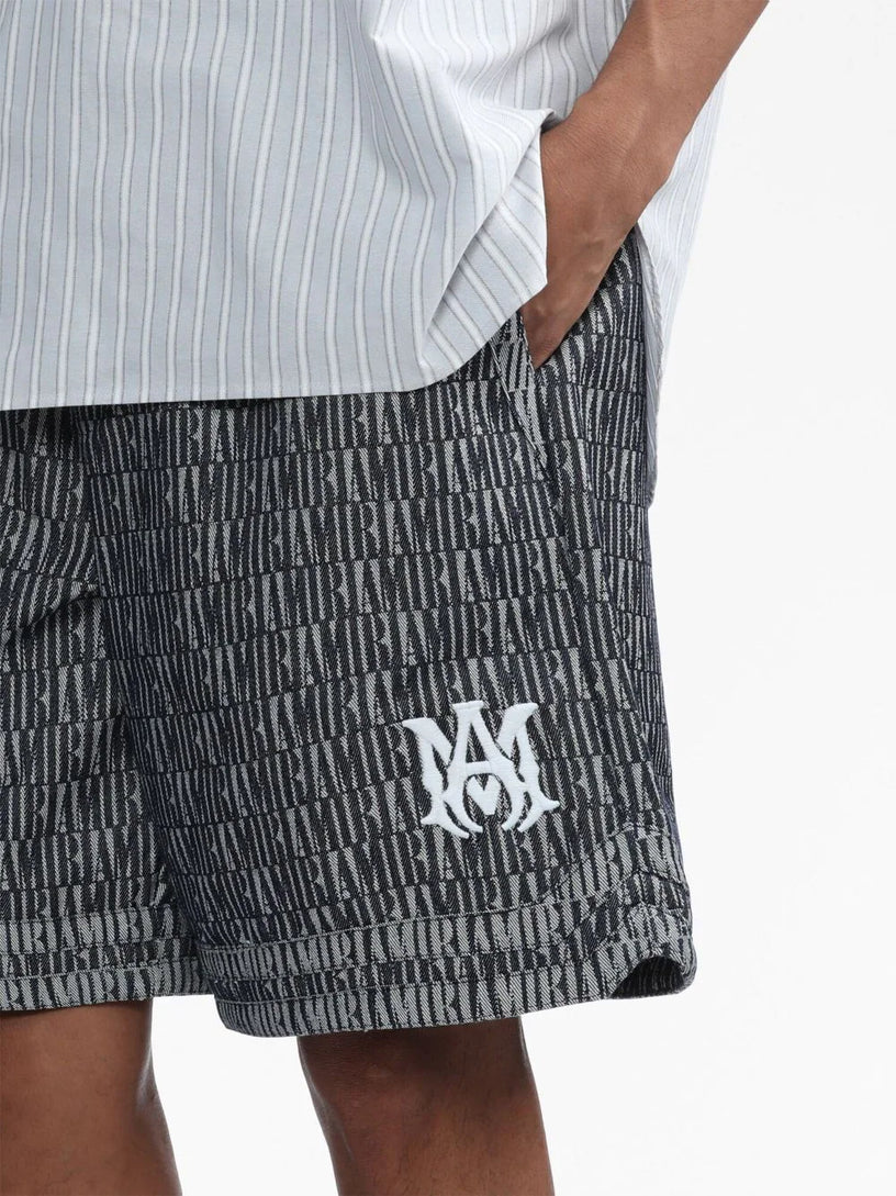 Logo-patch cotton shorts
