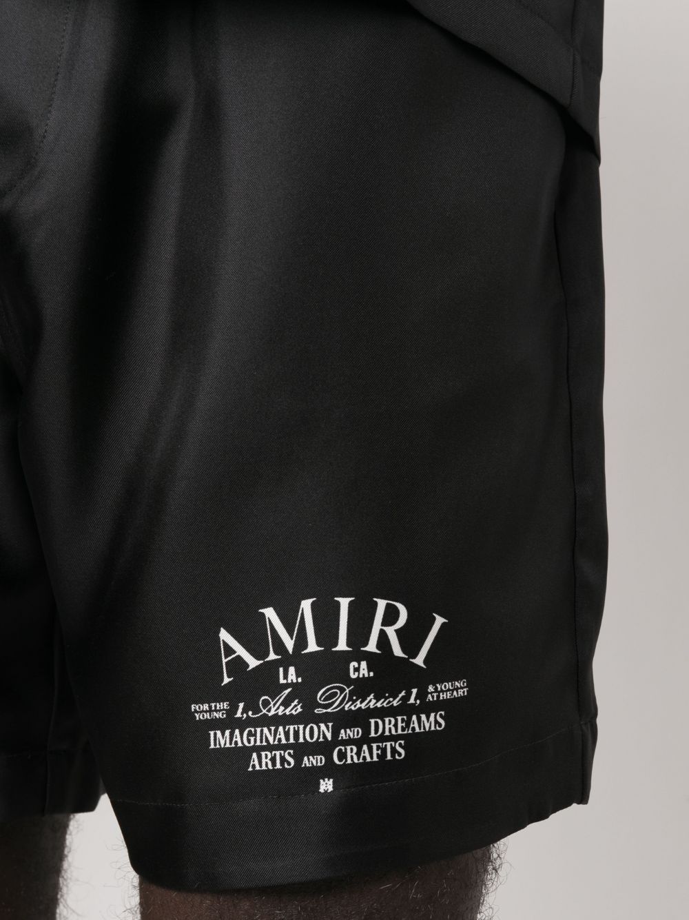 Logo-print silk shorts
