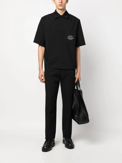 Logo-embroidered short-sleeved shirt