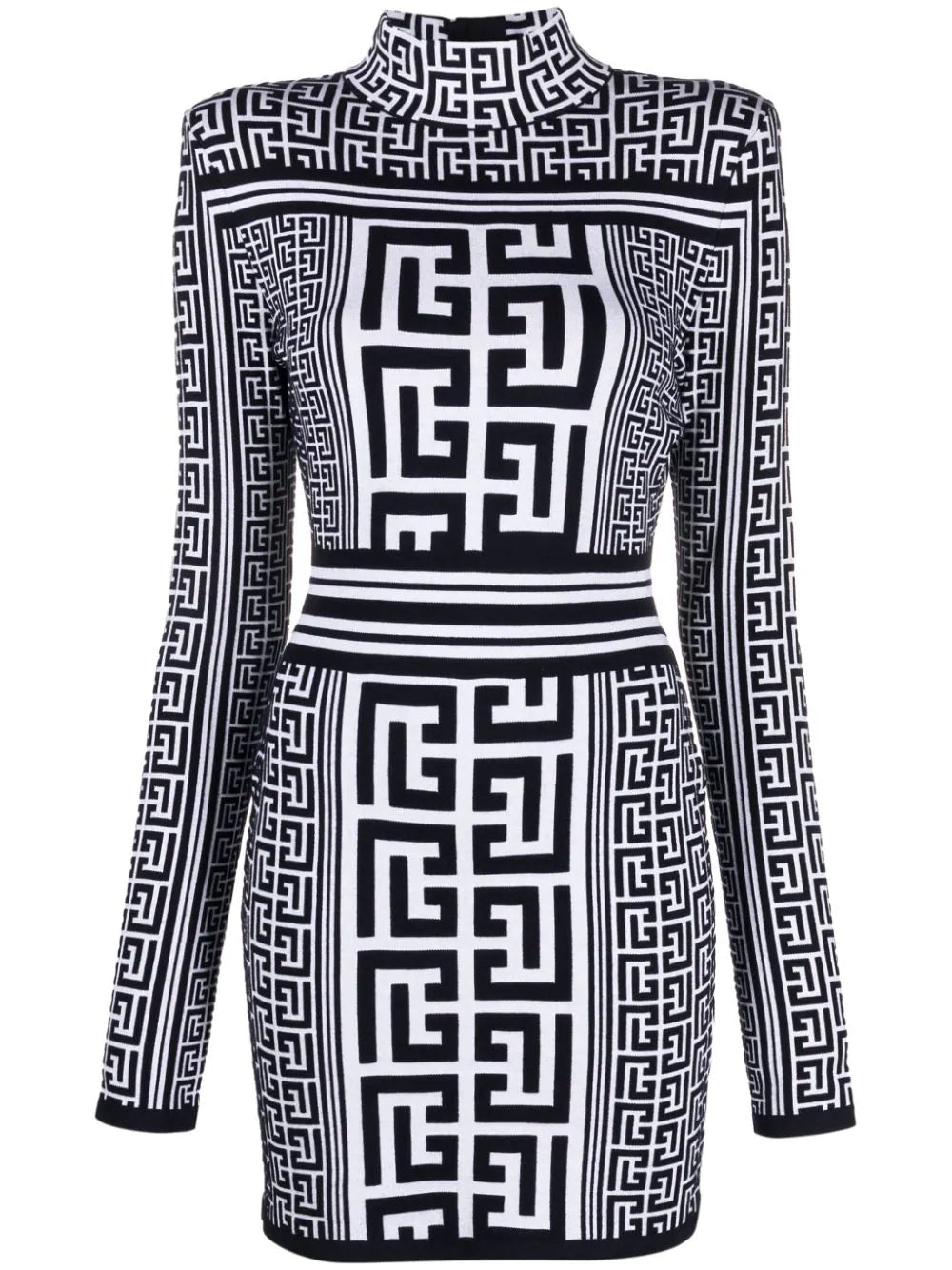 Monogrammed knit dress BALMAIN Nero | Grifo210