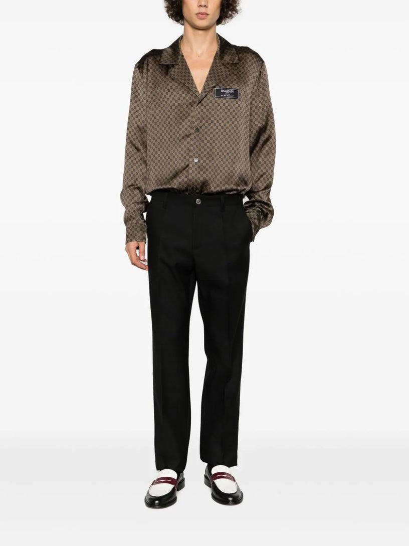 Monogram-printed shirt