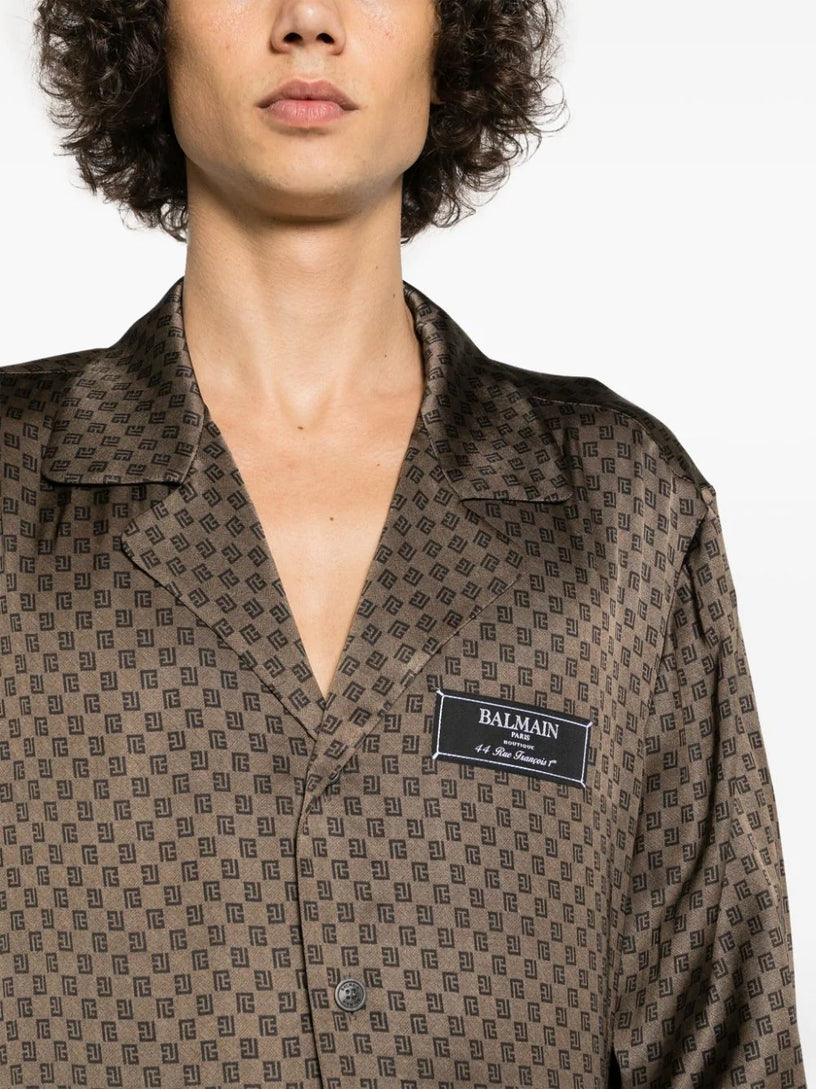 Monogram-printed shirt