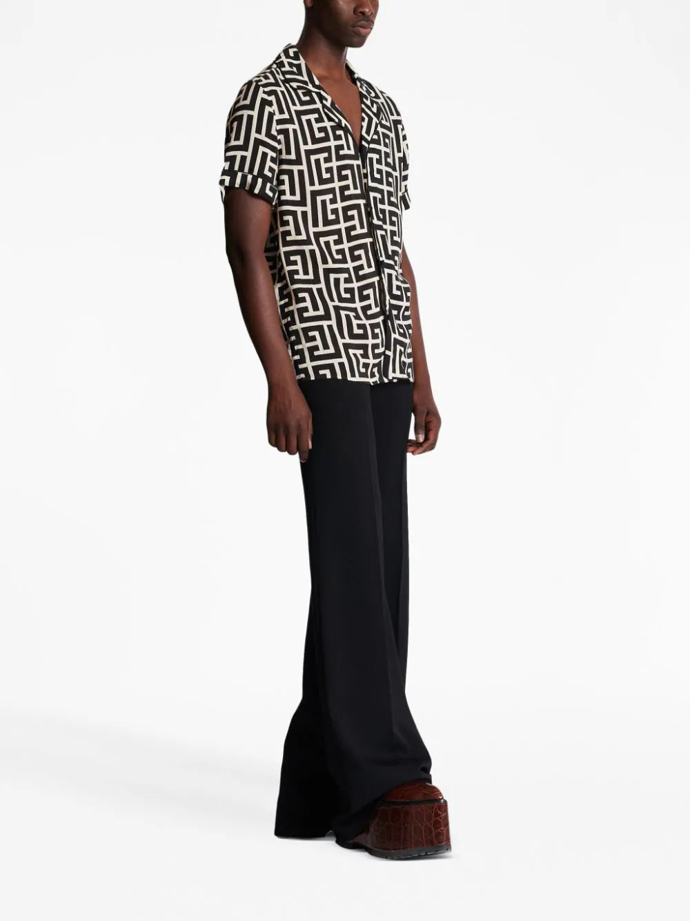 Monogram-printed shirt
