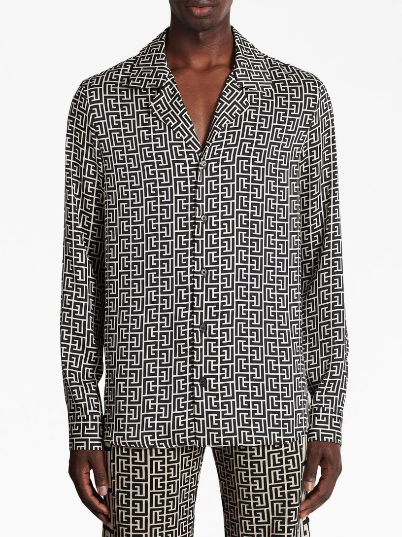 Monogram-printed shirt