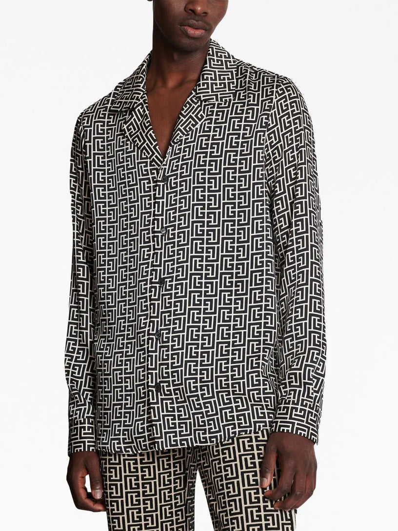 Monogram-printed shirt
