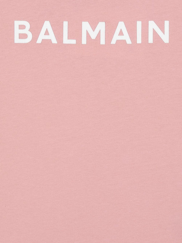 T-shirt with flocked Balmain logo