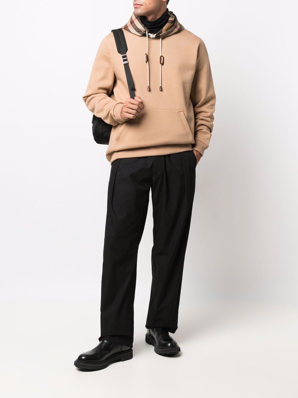 Check Hood Hoodie Burberry Beige | Grifo210