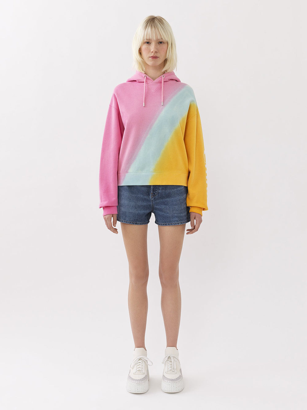 Printed hooded sweater