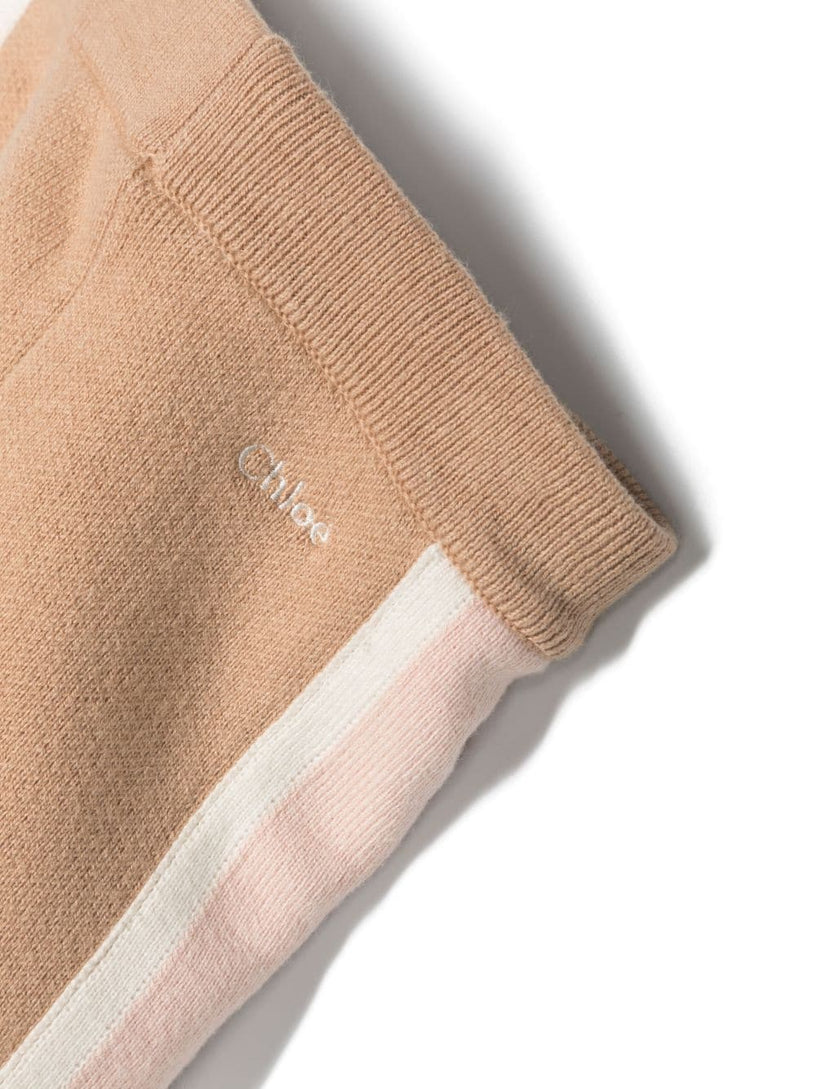Logo-embroidered knitted set of two tracksuit